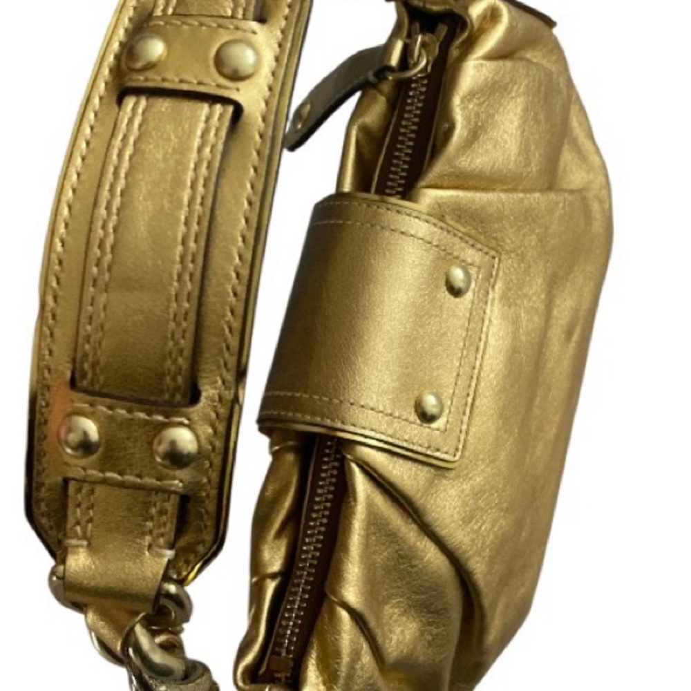 COACH Amanda Pippa 13594 Turnlock Gold Chain Bag - Rare Metallic Y2K Purse - Picture 2 of 12